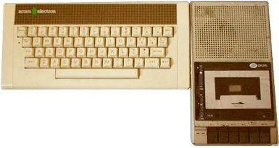 Acorn Electron with a tape recorder