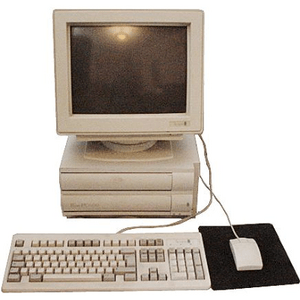 A two slice RiscPC with matching monitor, keyboard and mouse.