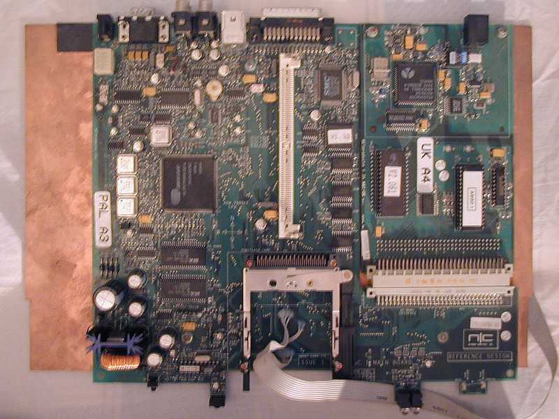 NEI reference machine - a motherboard on a sheet of copper