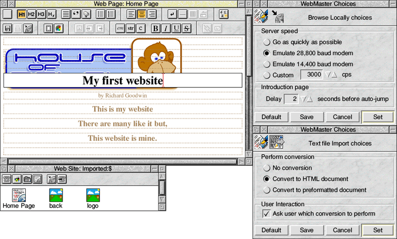Webmaster software