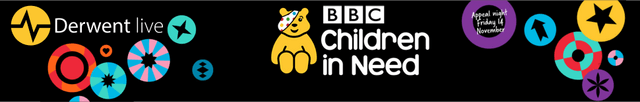 The Pudsey Bear Children in Need logo and styling